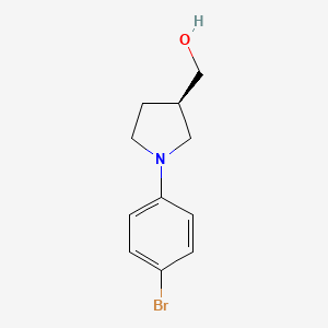 molecular formula C11H14BrNO B1372712 (R)-(1-(4-bromophenyl)pyrrolidin-3-yl)methanol CAS No. 878013-26-4