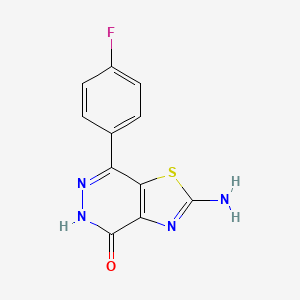 2-Amino-7-(4-fluorophenyl)[1,3]thiazolo[4,5-d]pyridazin-4(5H)-one