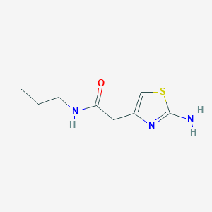 B1372716 2-(2-amino-1,3-thiazol-4-yl)-N-propylacetamide CAS No. 1019108-37-2