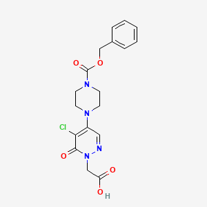 2-[4-{4-[(Benzyloxy)carbonyl]piperazino}-5-chloro-6-oxo-1(6H)-pyridazinyl]acetic acid
