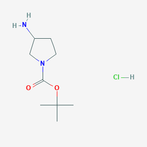 molecular formula C9H19ClN2O2 B1372721 Tert-butyl 3-aminopyrrolidine-1-carboxylate hydrochloride CAS No. 1188263-70-8
