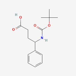 molecular formula C15H21NO4 B1372722 4-{[(Tert-butoxy)carbonyl]amino}-4-phenylbutanoic acid CAS No. 683219-93-4