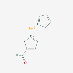 molecular formula C11H10FeO B13727237 Cyclopenta-1,3-diene;cyclopenta-1,3-diene-1-carbaldehyde;iron(2+) 