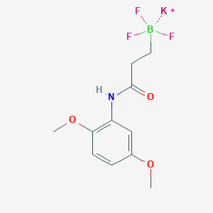 molecular formula C11H14BF3KNO3 B13727325 Potassium (3-((2,5-dimethoxyphenyl)amino)-3-oxopropyl)trifluoroborate 