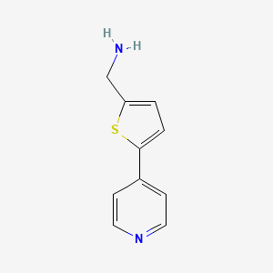 molecular formula C10H10N2S B1372734 (5-pyridin-4-ylthiophen-2-yl)methanamine CAS No. 937795-98-7
