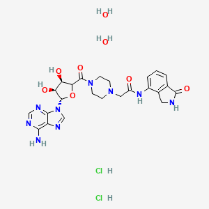 molecular formula C24H33Cl2N9O8 B13727402 PARP Inhibitor IX, EB-47 