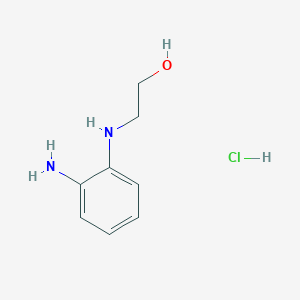 molecular formula C8H13ClN2O B1372743 2-[(2-Aminophenyl)amino]ethanol, HCl CAS No. 854221-90-2