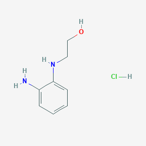 molecular formula C8H13ClN2O B1372743 2-[(2-Aminophenyl)amino]ethanol hydrochloride CAS No. 854221-90-2