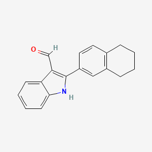 molecular formula C19H17NO B1372745 2-(5,6,7,8-tetrahydronaphthalen-2-yl)-1H-indole-3-carbaldehyde CAS No. 1082409-50-4