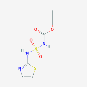 molecular formula C8H13N3O4S2 B1372746 tert-butyl N-[(1,3-thiazol-2-yl)sulfamoyl]carbamate CAS No. 1017782-67-0