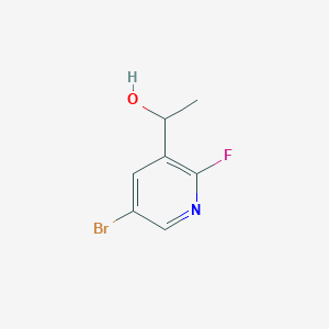 molecular formula C7H7BrFNO B1372747 1-(5-Bromo-2-fluoropyridin-3-yl)ethanol CAS No. 1111637-73-0