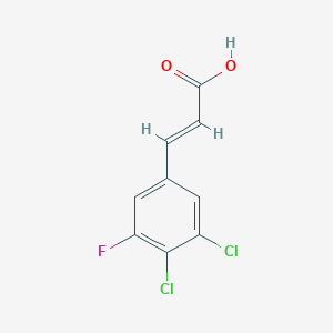molecular formula C9H5Cl2FO2 B13727484 3,4-Dichloro-5-fluorocinnamic acid 