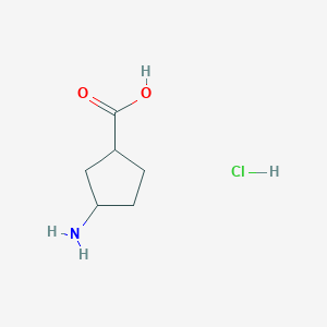 molecular formula C6H12ClNO2 B1372752 3-Aminocyclopentanecarboxylic acid hydrochloride CAS No. 1203306-05-1