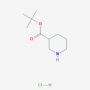 molecular formula C10H20ClNO2 B1372755 Tert-butyl piperidine-3-carboxylate hydrochloride CAS No. 301180-05-2