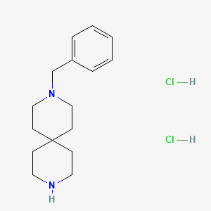molecular formula C16H26Cl2N2 B1372757 3-Benzyl-3,9-diazaspiro[5.5]undecane dihydrochloride CAS No. 1171506-89-0