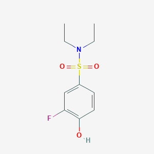 molecular formula C10H14FNO3S B13727587 N,N-Diethyl-3-fluoro-4-hydroxybenzenesulfonamide 