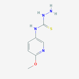 molecular formula C7H10N4OS B1372762 3-氨基-1-(6-甲氧基吡啶-3-基)硫脲 CAS No. 1152549-19-3