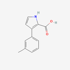 molecular formula C12H11NO2 B13727639 3-(m-Tolyl)-1H-pyrrole-2-carboxylic acid 