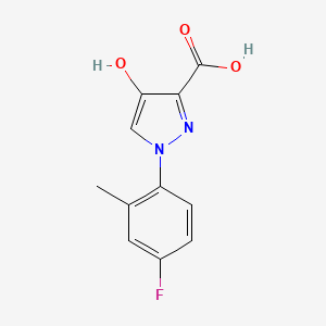1-(4-fluoro-2-methylphenyl)-4-hydroxy-1H-pyrazole-3-carboxylic acid