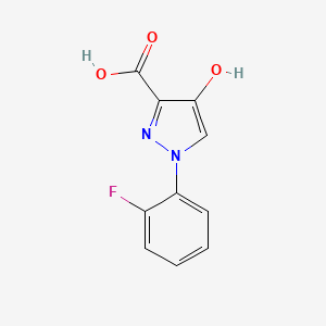 molecular formula C10H7FN2O3 B1372771 1-(2-fluorophenyl)-4-hydroxy-1H-pyrazole-3-carboxylic acid CAS No. 1152602-04-4