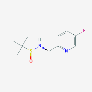 molecular formula C11H17FN2OS B13727714 N-[(1S)-1-(5-fluoropyridin-2-yl)ethyl]-2-methylpropane-2-sulfinamide 