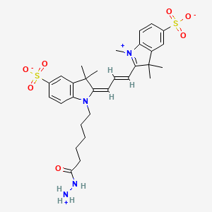 molecular formula C30H38N4O7S2 B13727733 Sulfo-Cyanine3 hydrazide 