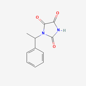 molecular formula C11H10N2O3 B1372781 1-(1-Phenylethyl)imidazolidine-2,4,5-trione CAS No. 1094259-04-7