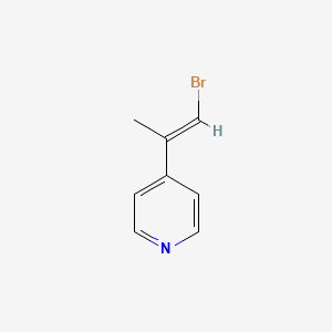 molecular formula C8H8BrN B13727826 4-[(E)-1-bromoprop-1-en-2-yl]pyridine 