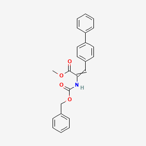molecular formula C24H21NO4 B13727841 Methyl 2-(phenylmethoxycarbonylamino)-3-(4-phenylphenyl)prop-2-enoate 