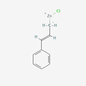 molecular formula C9H9ClZn B13727861 Cinnamylzinc chloride, 0.50 M in THF 