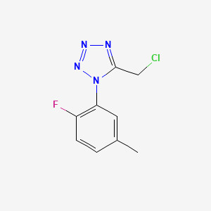 5-(chloromethyl)-1-(2-fluoro-5-methylphenyl)-1H-1,2,3,4-tetrazole