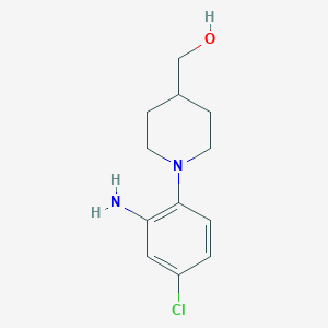 [1-(2-Amino-4-chlorophenyl)piperidin-4-yl]methanol
