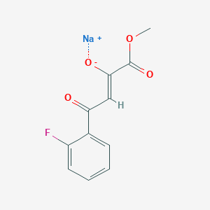 molecular formula C11H8FNaO4 B13727932 sodium (2Z)-4-(2-fluorophenyl)-1-methoxy-1,4-dioxobut-2-en-2-olate 
