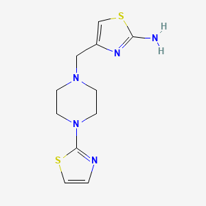 molecular formula C11H15N5S2 B1372797 4-{[4-(1,3-Thiazol-2-yl)piperazin-1-yl]methyl}-1,3-thiazol-2-amine CAS No. 1094359-25-7
