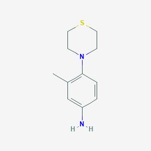 molecular formula C11H16N2S B1372799 3-Methyl-4-(thiomorpholin-4-yl)aniline CAS No. 1094646-31-7