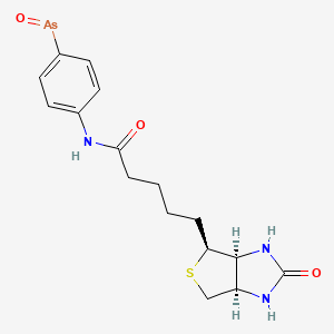 molecular formula C16H20AsN3O3S B13727990 N-(4-Arsorylphenyl)-5-((3aS,4S,6aR)-2-oxohexahydro-1H-thieno[3,4-d]imidazol-4-yl)pentanamide 