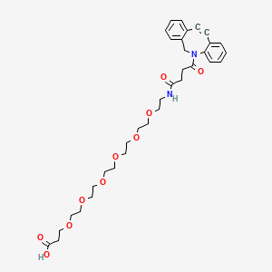 molecular formula C34H44N2O10 B13728016 DBCO-PEG6-acid 