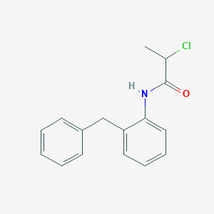 molecular formula C16H16ClNO B1372802 N-(2-benzylphenyl)-2-chloropropanamide CAS No. 94019-07-5