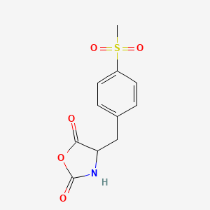 molecular formula C11H11NO5S B13728057 4-[4-(Methylsulfonyl)benzyl]oxazolidine-2,5-dione 