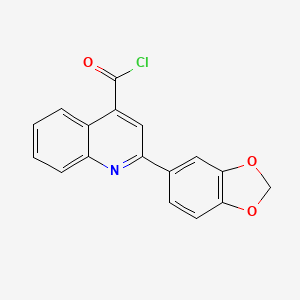 molecular formula C17H10ClNO3 B1372806 2-(1,3-Benzodioxol-5-YL)quinoline-4-carbonyl chloride CAS No. 1160264-91-4