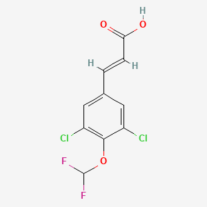 molecular formula C10H6Cl2F2O3 B13728066 3-(3,5-Dichloro-4-(difluoromethoxy)phenyl)acrylic acid 