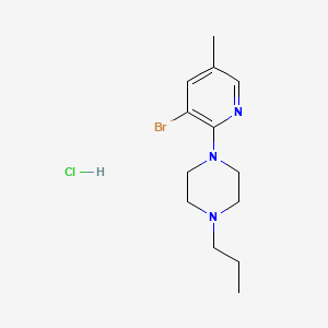 molecular formula C13H21BrClN3 B1372814 1-(3-Bromo-5-methylpyridin-2-yl)-4-propylpiperazine hydrochloride CAS No. 1187386-03-3
