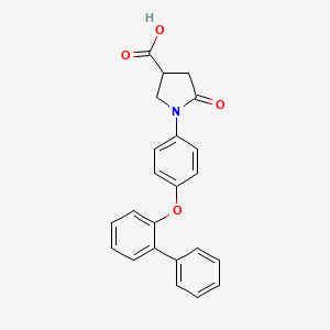 1-[4-(Biphenyl-2-yloxy)phenyl]-5-oxopyrrolidine-3-carboxylic acid