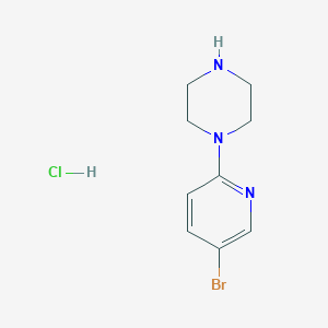 molecular formula C9H13BrClN3 B1372821 1-(5-Bromopyridin-2-yl)piperazine hydrochloride CAS No. 1187386-40-8