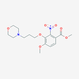 molecular formula C16H22N2O7 B13728228 Methyl 4-methoxy-3-(3-morpholinopropoxy)-2-nitrobenzoate 