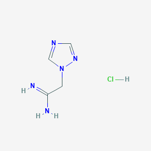 molecular formula C4H8ClN5 B1372823 2-(1H-1,2,4-Triazol-1-YL)ethanimidamide hydrochloride CAS No. 446276-04-6