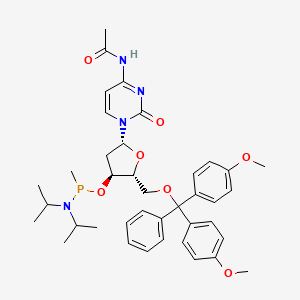 molecular formula C39H49N4O7P B13728271 5'-DMTr-dC (Ac)-methylphosphonamidite 