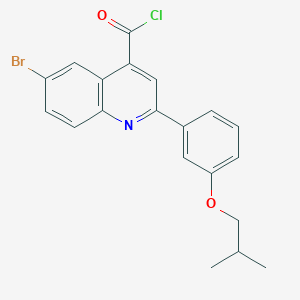 molecular formula C20H17BrClNO2 B1372830 6-Bromo-2-(3-isobutoxyphenyl)quinoline-4-carbonyl chloride CAS No. 1160253-13-3
