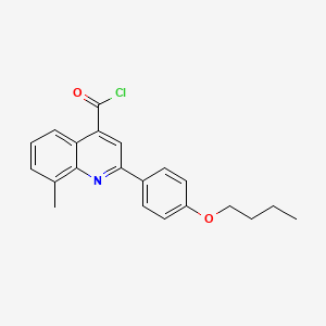 molecular formula C21H20ClNO2 B1372832 2-(4-Butoxyphenyl)-8-methylquinoline-4-carbonyl chloride CAS No. 1160254-59-0