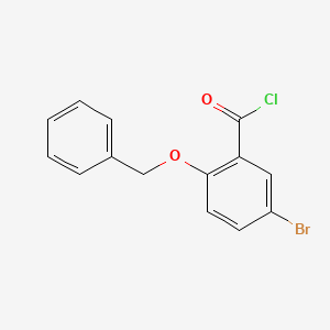molecular formula C14H10BrClO2 B1372833 2-(Benzyloxy)-5-bromobenzoyl chloride CAS No. 1160249-51-3